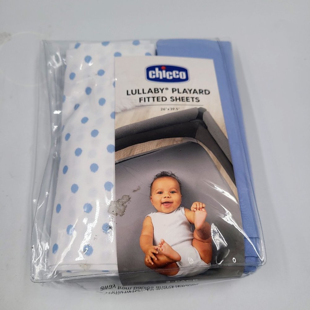 Chicco Lullaby Playard Sheets 2 Piece Set, Blue/ B